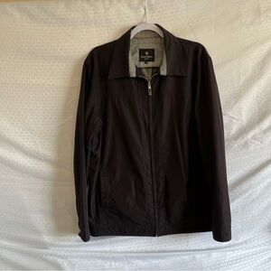 Scala Milano Fashion Full Zipper Lightweight WindbreakerJacket Black Size Medium